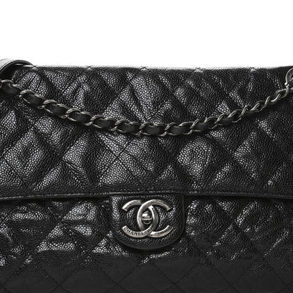Chanel Crumpled Grained Calfskin Jumbo CC Crave Flap Black 8 of 13
