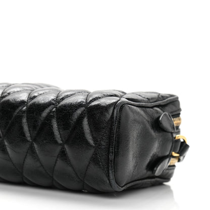 Miu Miu Vitello Shine Quilted Camera Bag Black 10 of 10
