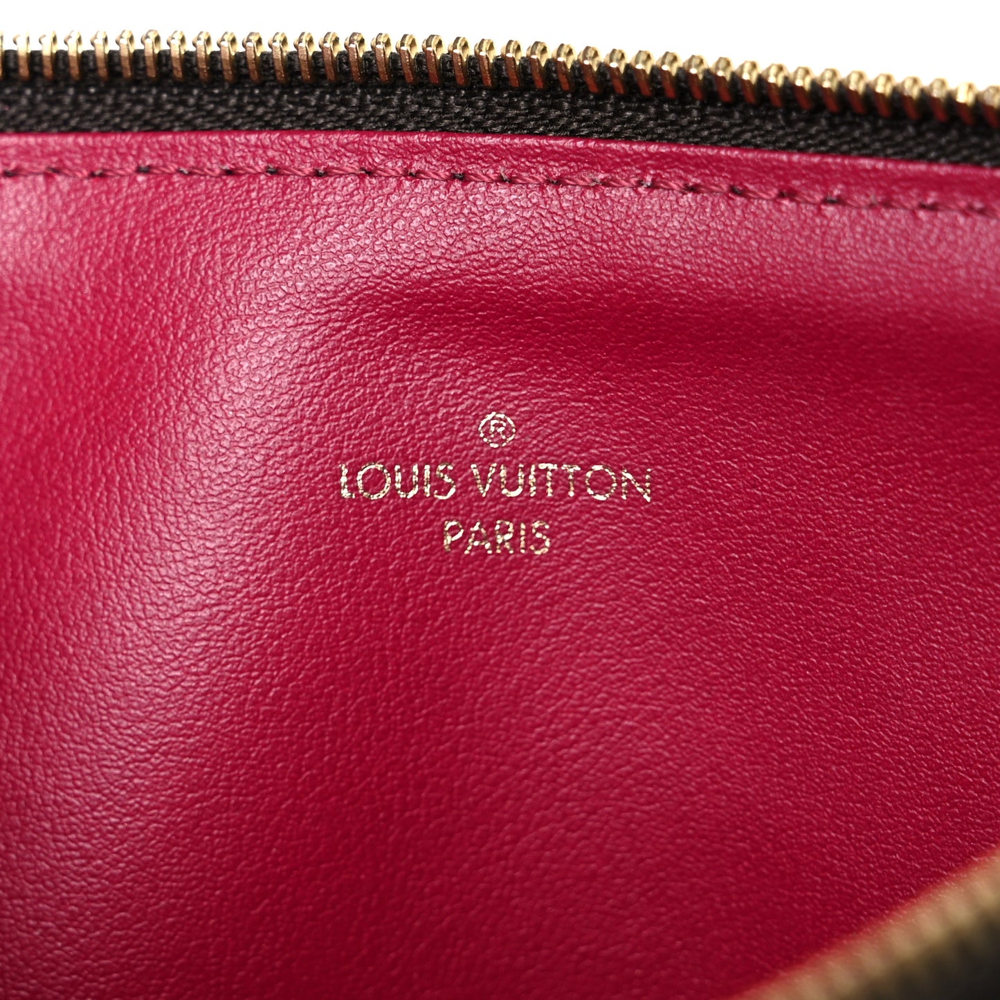 Monogram Felicie Chain Wallet Zippered Insert Fuchsia