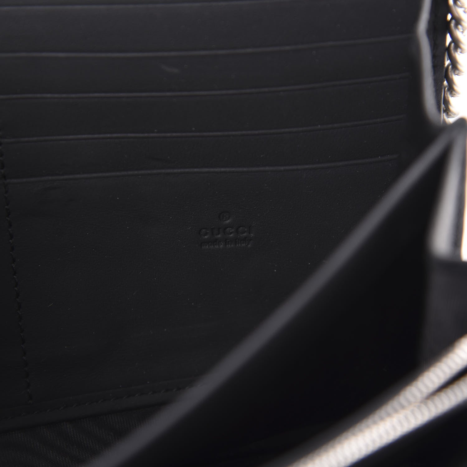Gucci Suede Mini Dionysus Chain Wallet Black 6 of 8