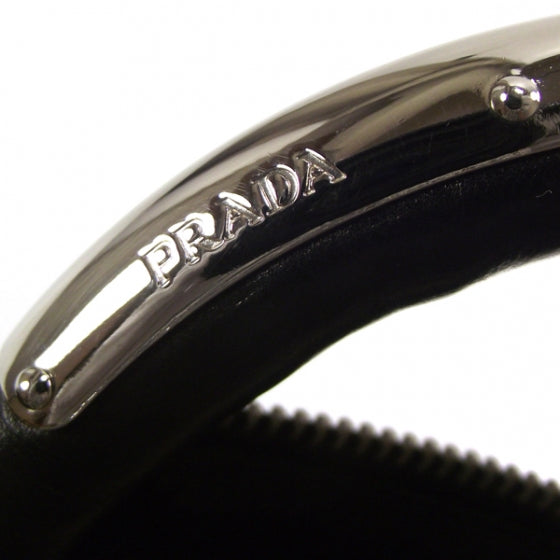 Prada Nappa Studded Trunk Bag Talco Black 12 of 16