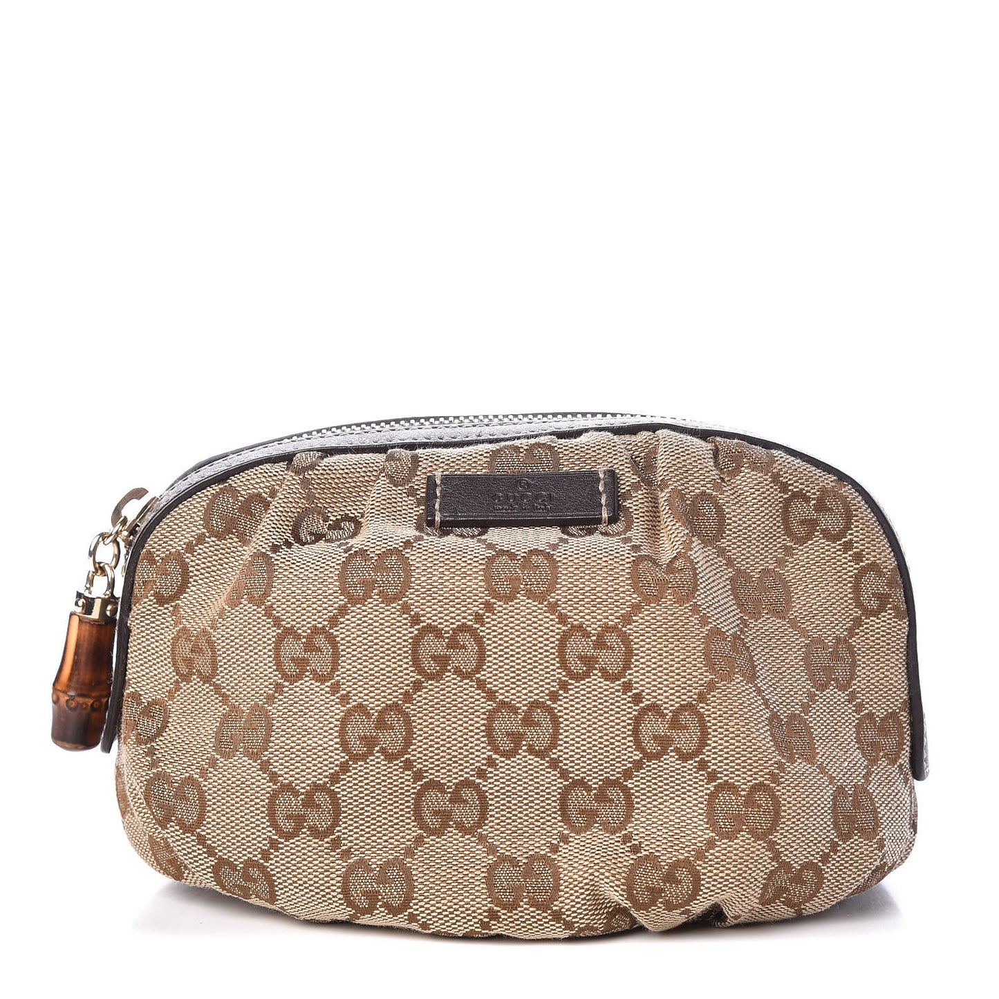 Monogram Medium Bamboo Cosmetic Case Dark Brown