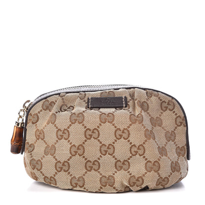 Gucci Monogram Medium Bamboo Cosmetic Case Dark Brown 1 of 9