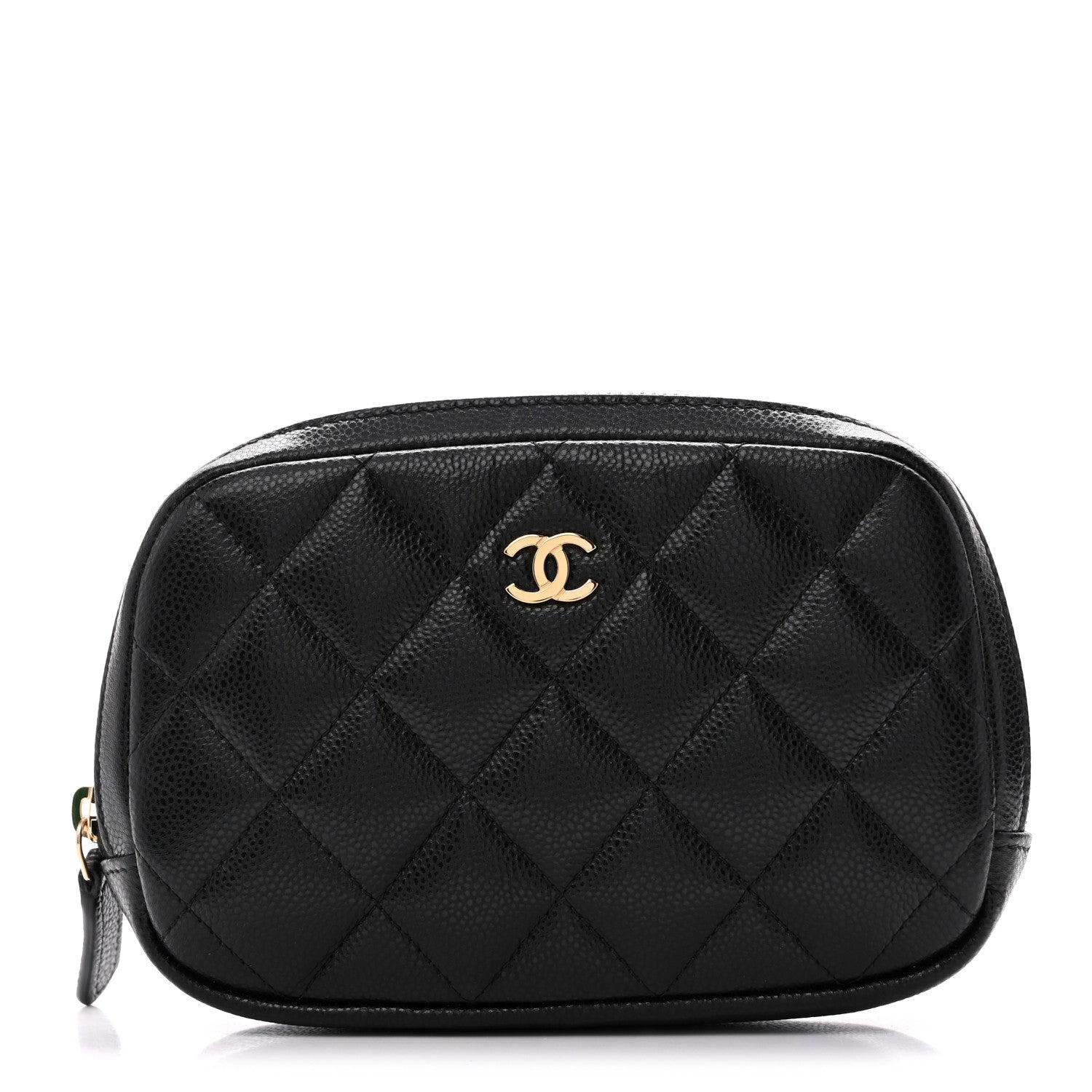 Chanel Caviar Quilted Small Curvy Pouch Cosmetic Case Black 1 of 10