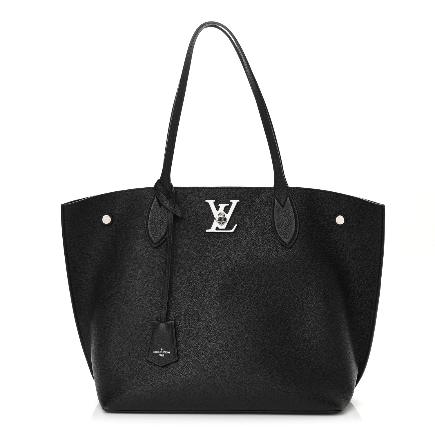Louis Vuitton Calfskin Lockme Go Tote Black 1 of 11