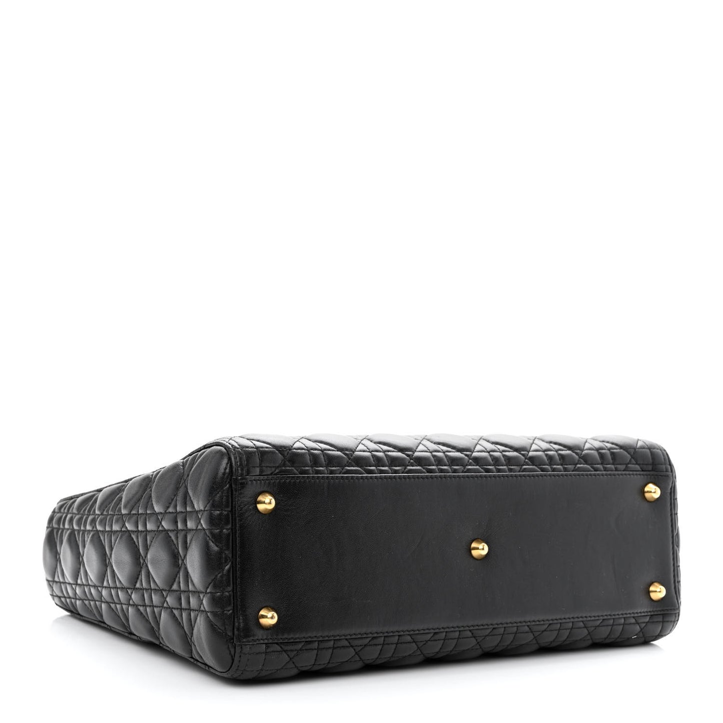 Lambskin Cannage Large Lady Dior Black