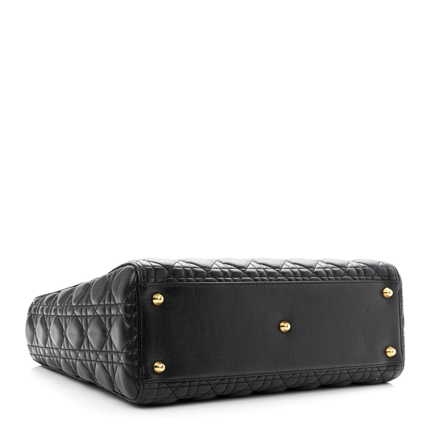 Christian Dior Lambskin Cannage Large Lady Dior Black 4 of 12