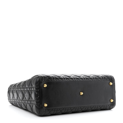 Christian Dior Lambskin Cannage Large Lady Dior Black 4 of 12