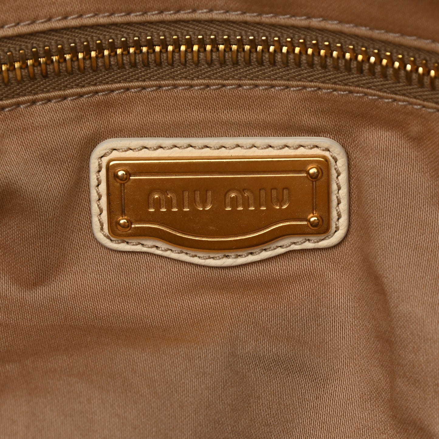 Nappa Woven Top Handle Satchel Beige