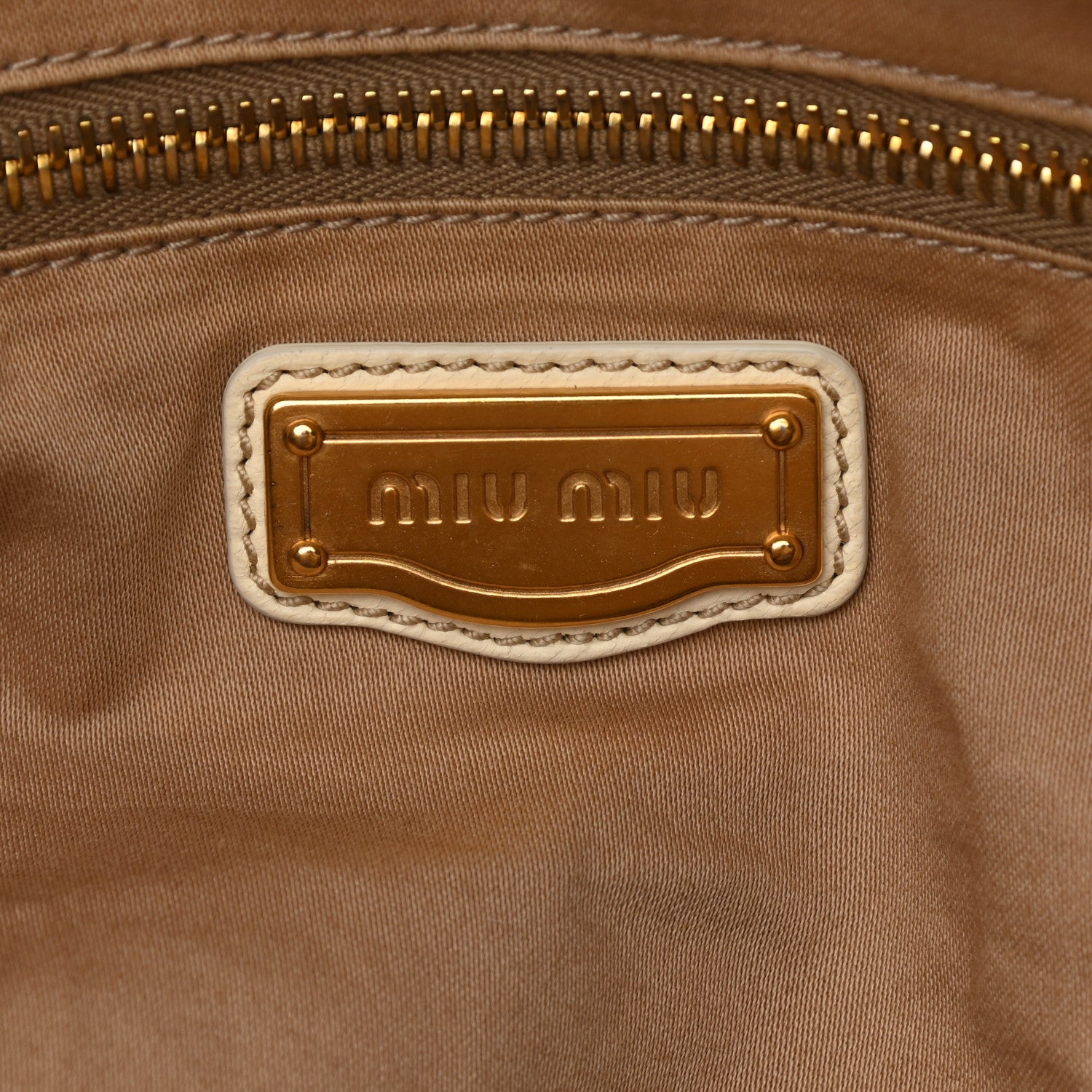 Miu Miu Nappa Woven Top Handle Satchel Beige 9 of 12