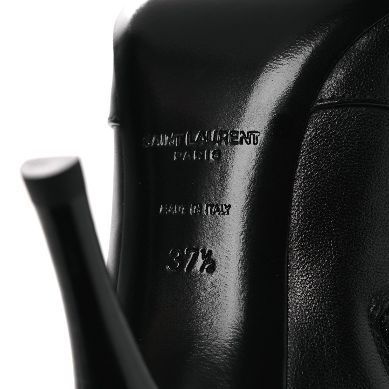 Saint Laurent Goatskin Crystal Buckle Claude 90 Ankle Booties 37.5 Black 8 of 14