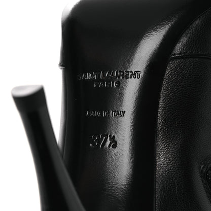 Saint Laurent Goatskin Crystal Buckle Claude 90 Ankle Booties 37.5 Black 8 of 14