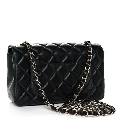 Chanel Lambskin Quilted Mini Rectangular Flap Black 3 of 11