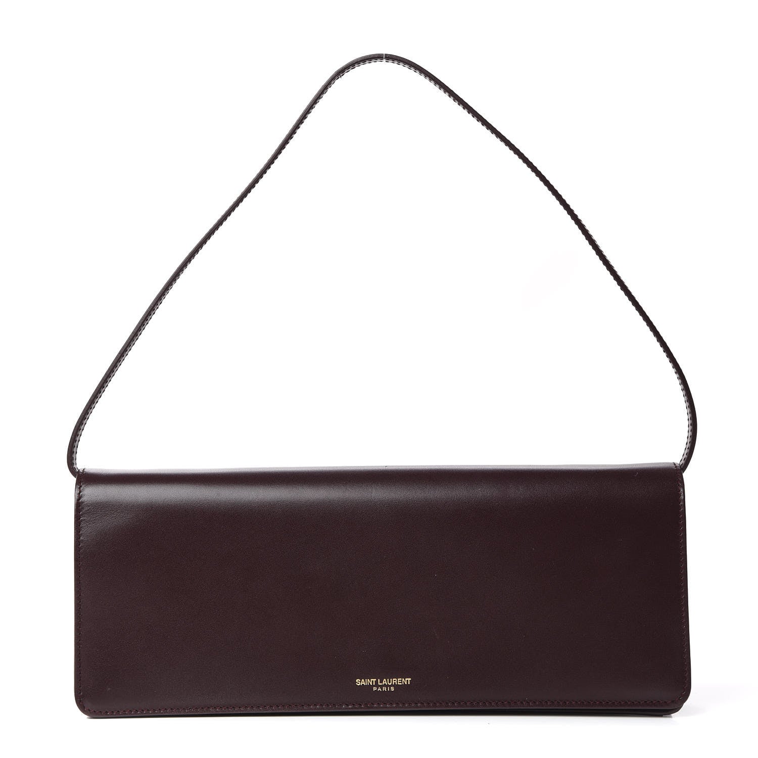 Saint Laurent Smooth Calfskin Medium Marquage Clutch Bordeaux 1 of 9