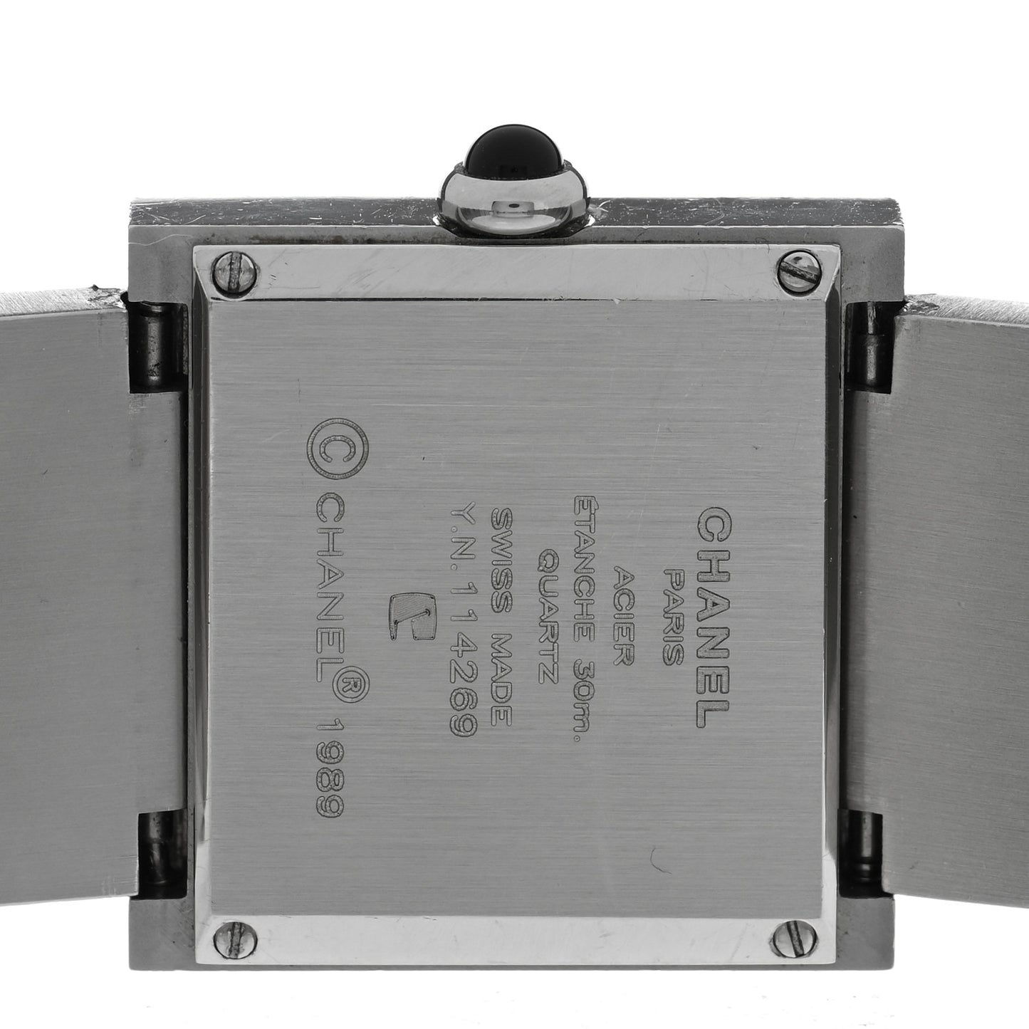 Stainless Steel Diamond 23mm Mademoiselle Quartz Watch Black