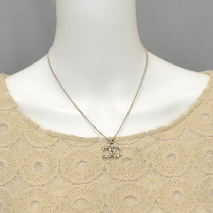 Chanel Crystal CC Necklace Silver 2 of 5