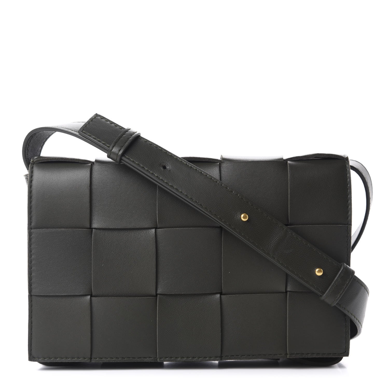 Bottega Veneta Lambskin Maxi Intrecciato Cassette Crossbody Bag Camping 1 of 9
