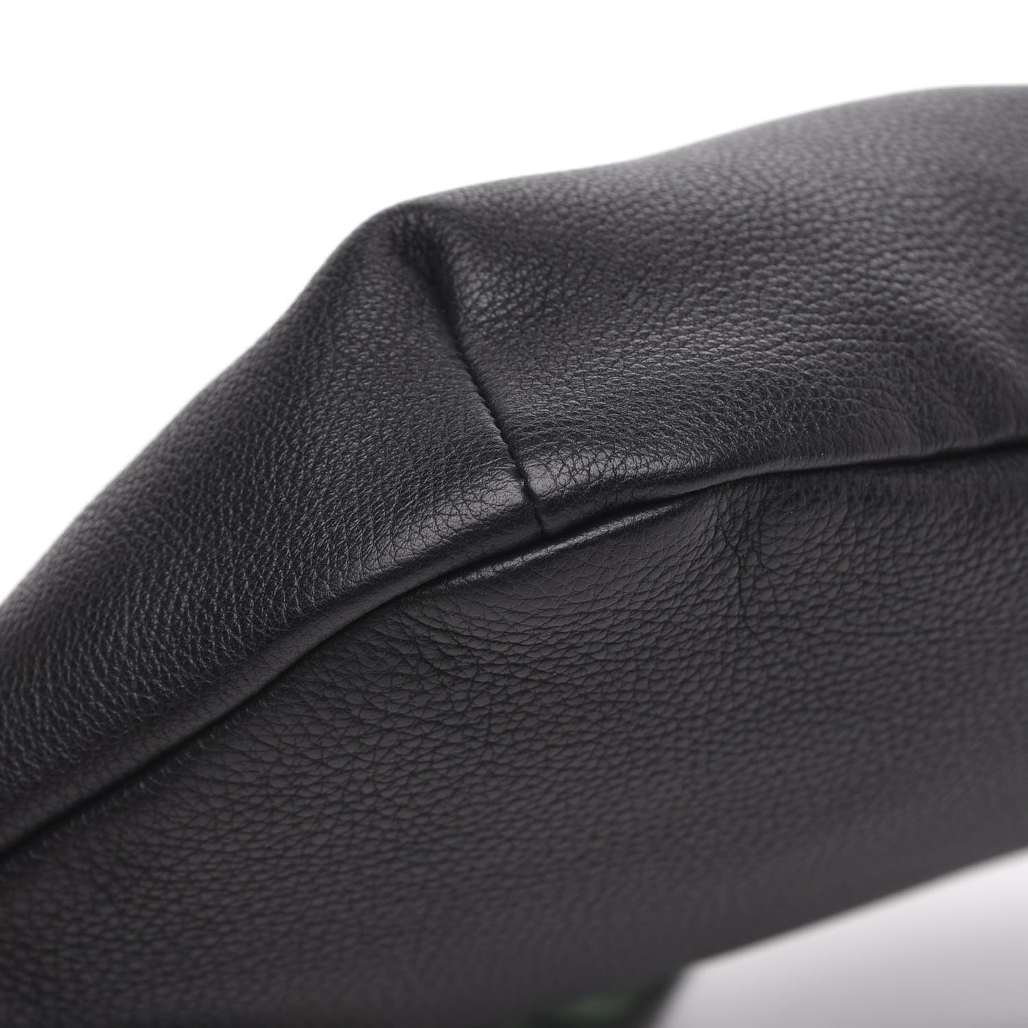 Grained Calfskin Logo Belt Bag Black