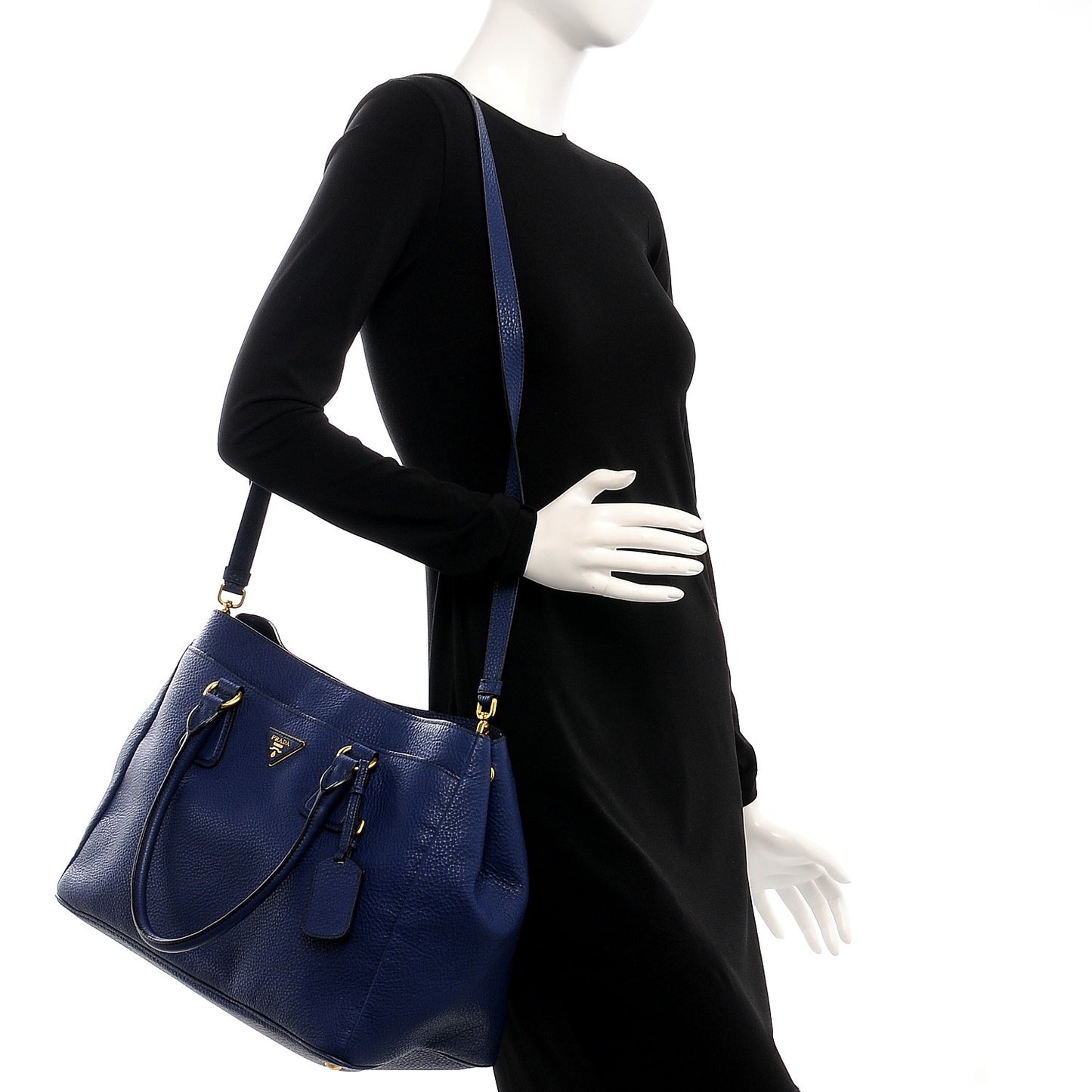 Vitello Daino Shopping Tote Inchiostro