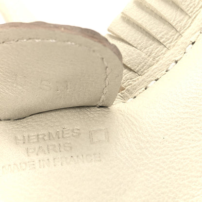 Hermes Milo Lambskin Matte Alligator Touch Grigri Rodeo Horse Bag Charm PM Craie Nata Beton 3 of 4