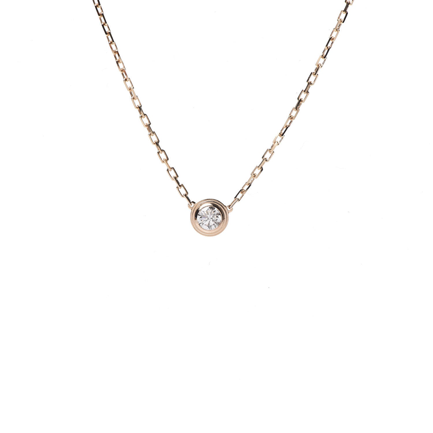 Cartier 18K Pink Gold Diamond LM D'Amour Pendant Necklace 4 of 6