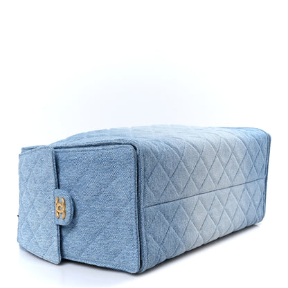 Chanel Washed Denim Quilted Medium Chanel 25 Handbag Blue 4 of 12