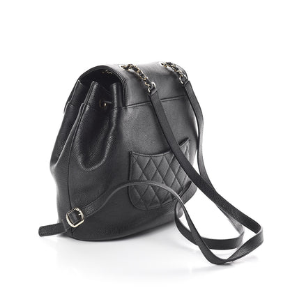 Chanel Caviar Stitched Backpack Black 3 of 9