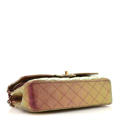Chanel Iridescent Lambskin Quilted Medium Double Flap Purple 4 of 14