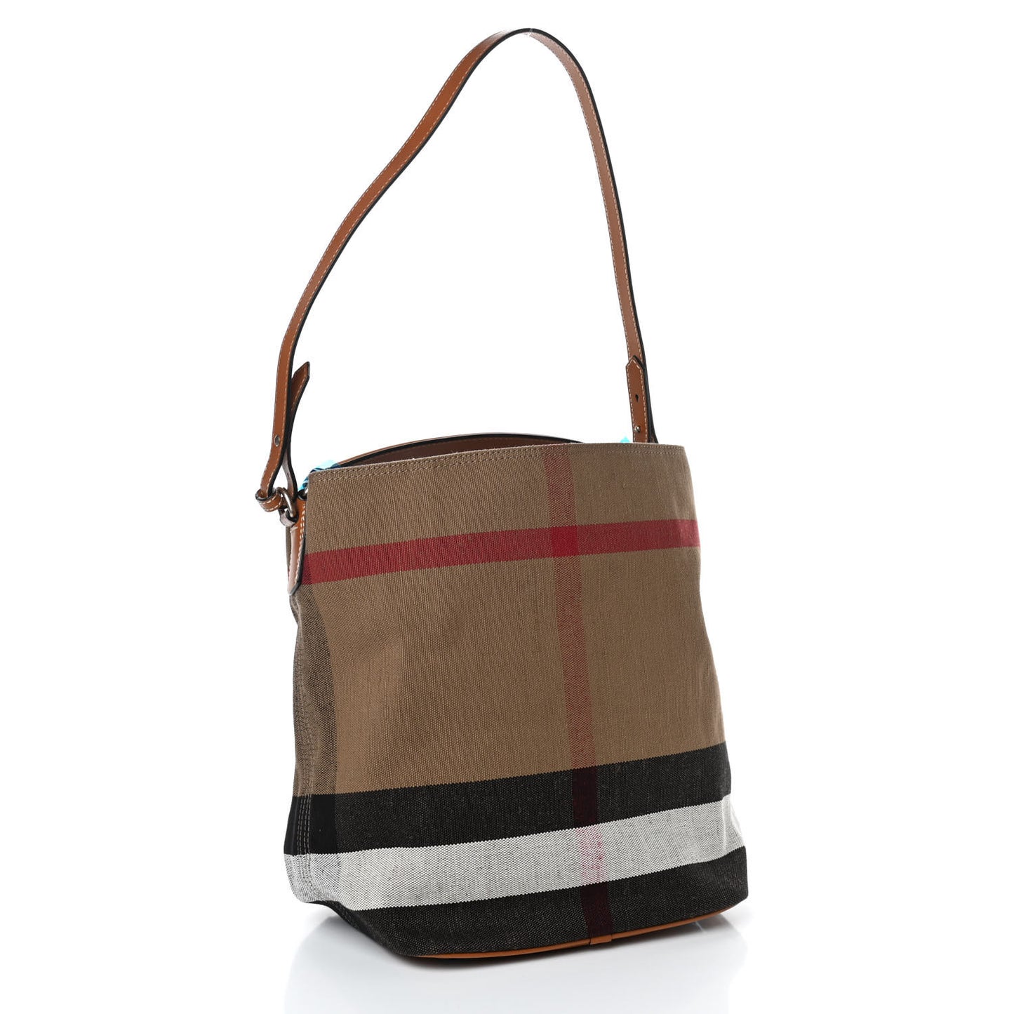 Canvas Mega Check Medium Ashby Hobo Saddle Brown
