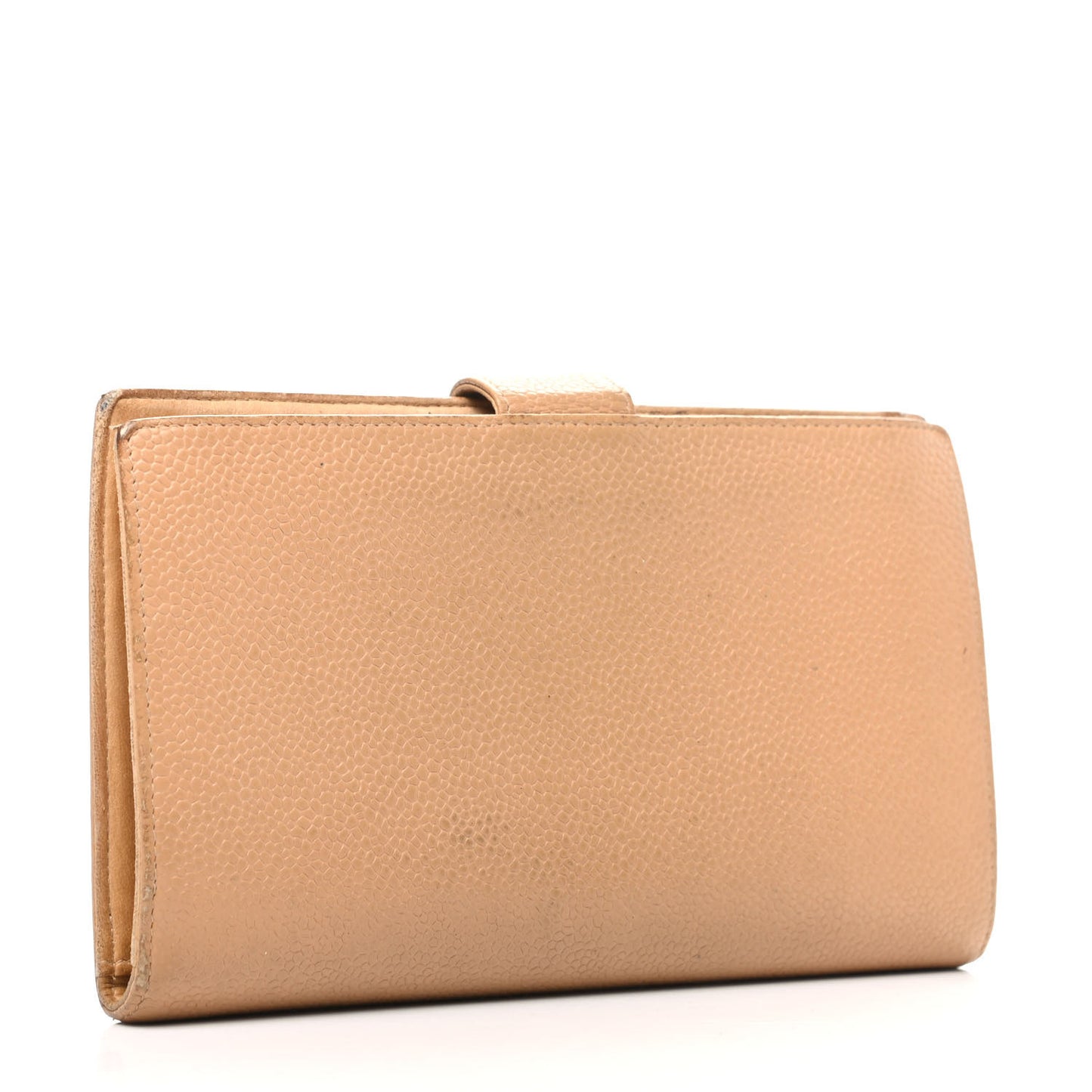 Caviar Timeless CC French Wallet Beige
