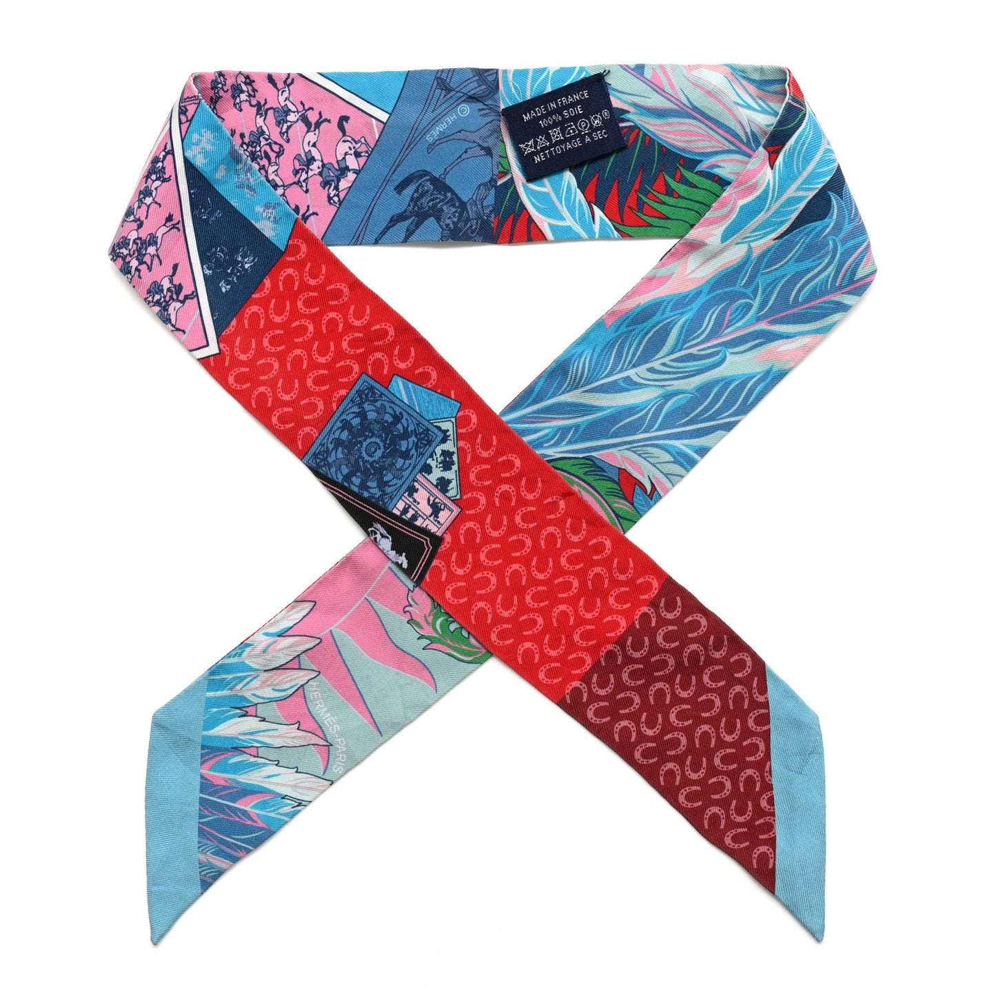 Silk Cheval Phoenix Twilly Bleu Rouge Rose