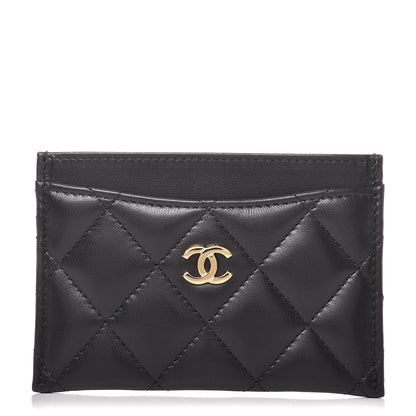 Chanel Lambskin Quilted Card Holder Black 1 of 8