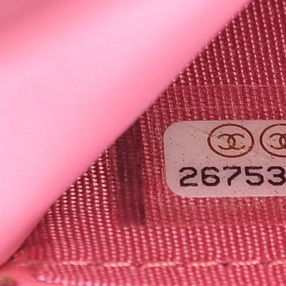 Chanel Lambskin Quilted Medium Boy Flap Wallet Pink 8 of 9
