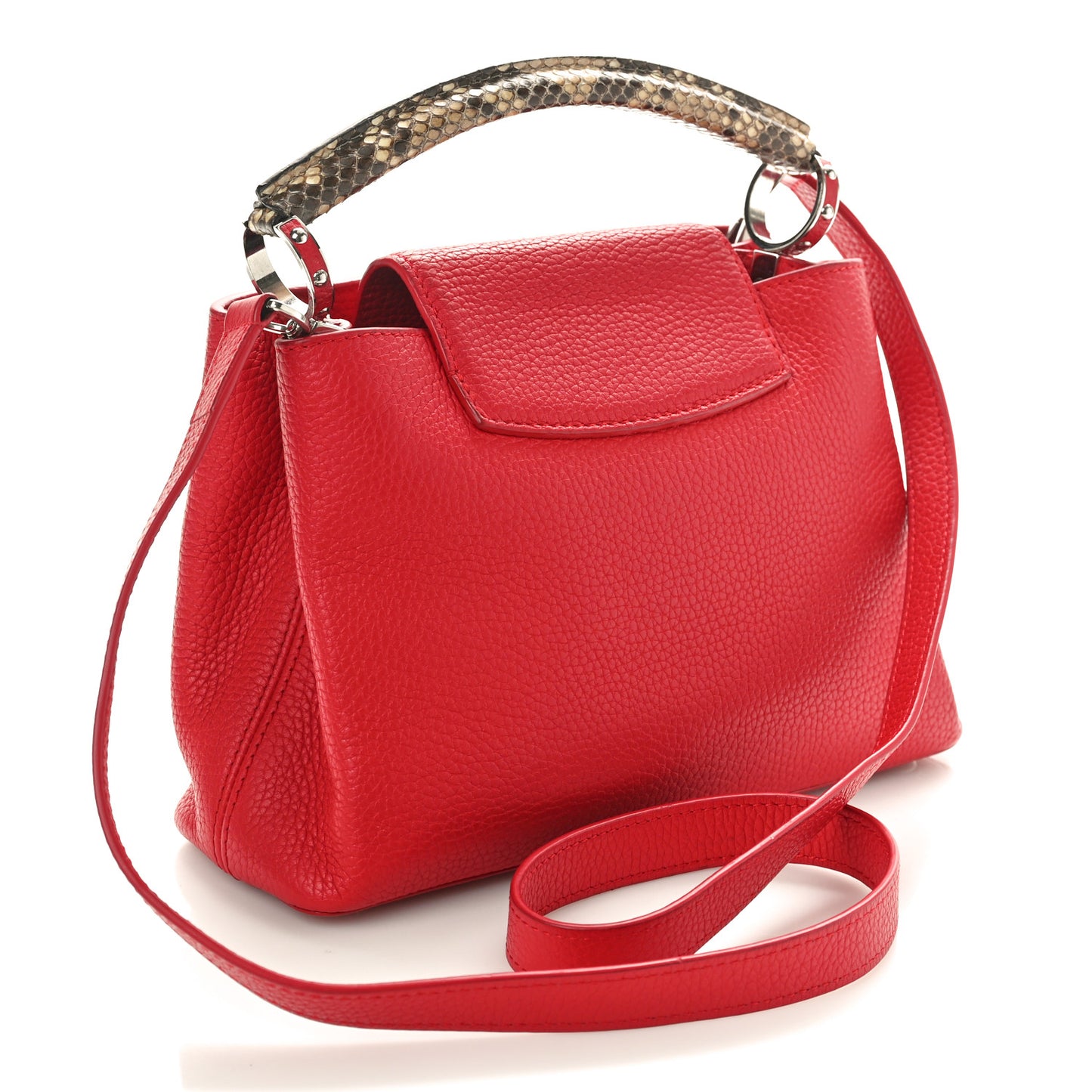 Taurillon Snakeskin Capucines BB Rubis