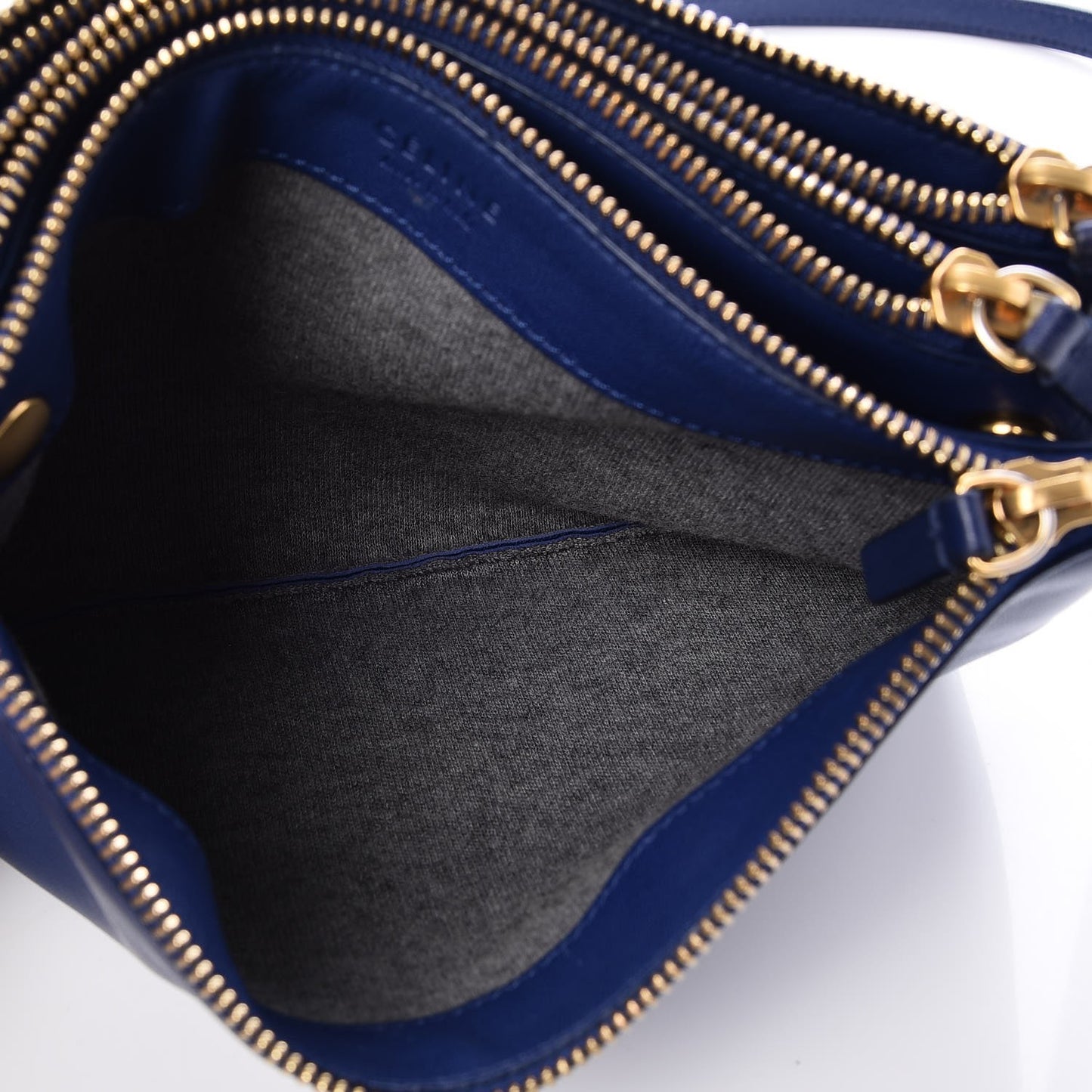 Lambskin Small Trio Crossbody Bag Indigo