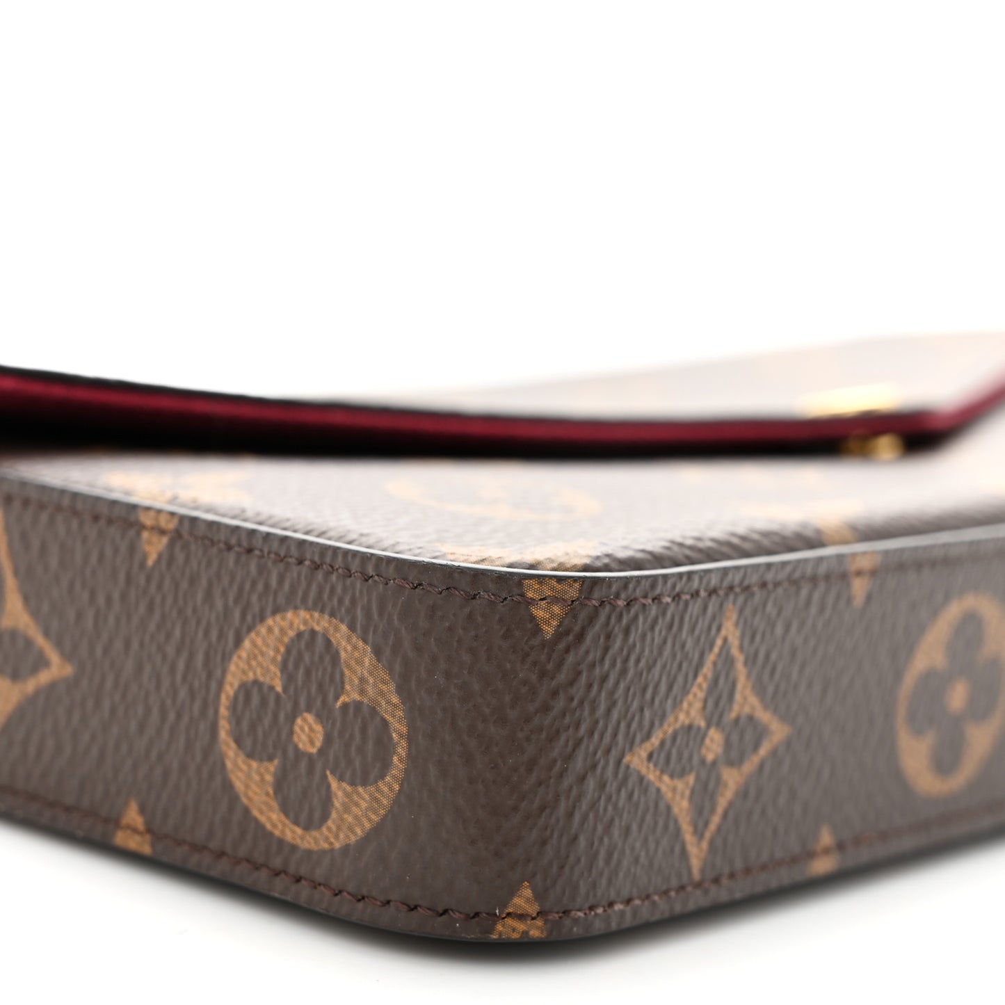 Monogram Pochette Felicie Chain Wallet Fuchsia