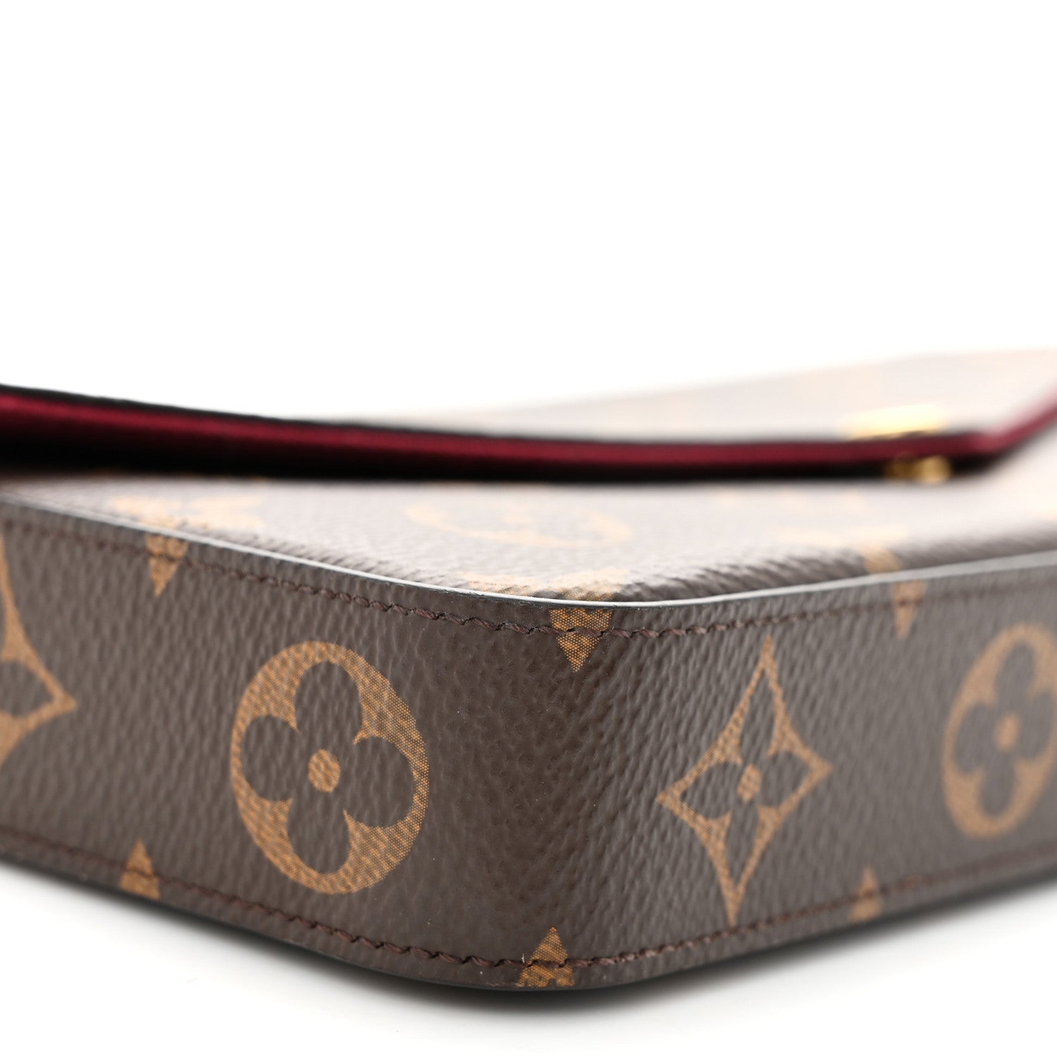 Louis Vuitton Monogram Pochette Felicie Chain Wallet Fuchsia 9 of 12