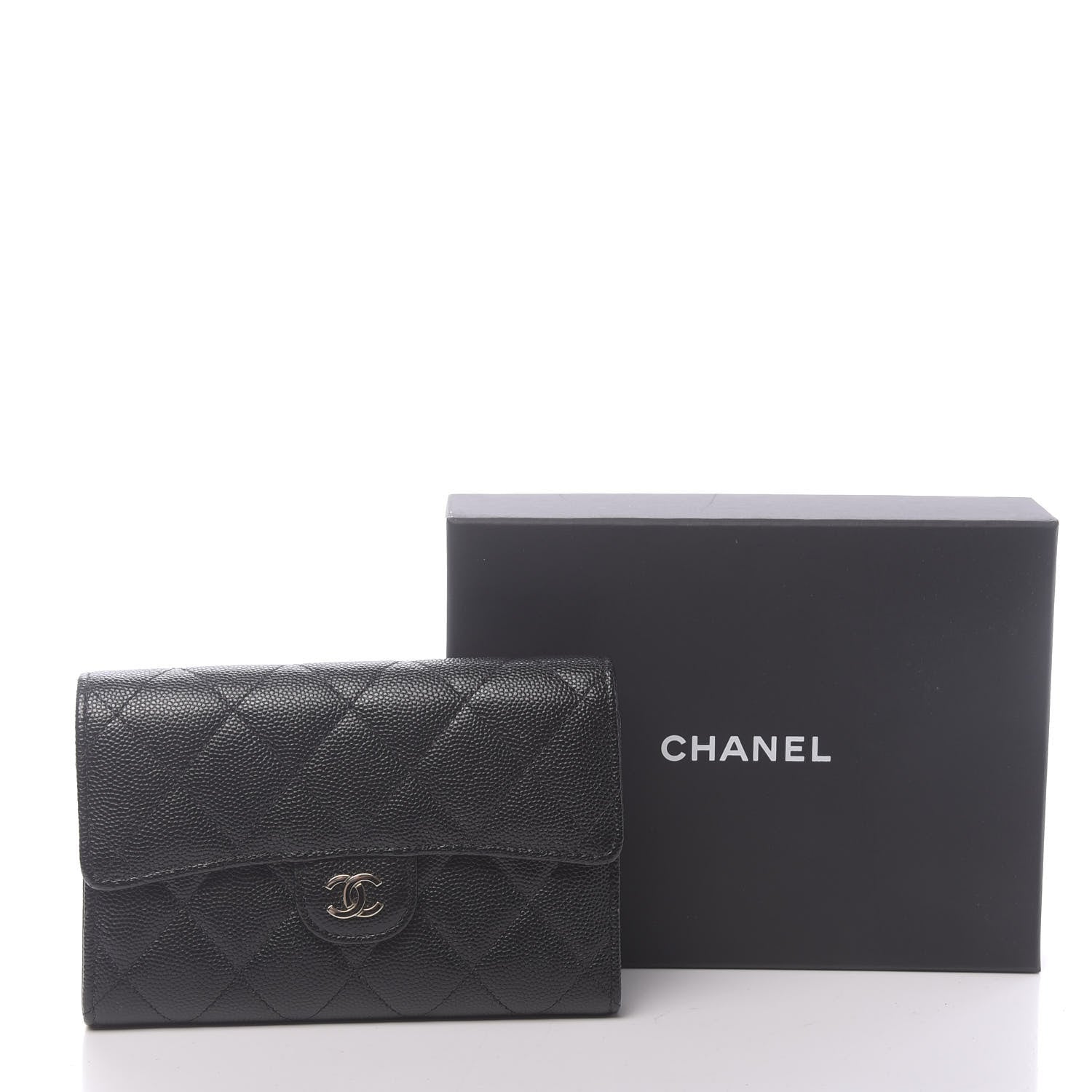 Chanel Caviar Quilted Small Flap Wallet Black 9 of 9