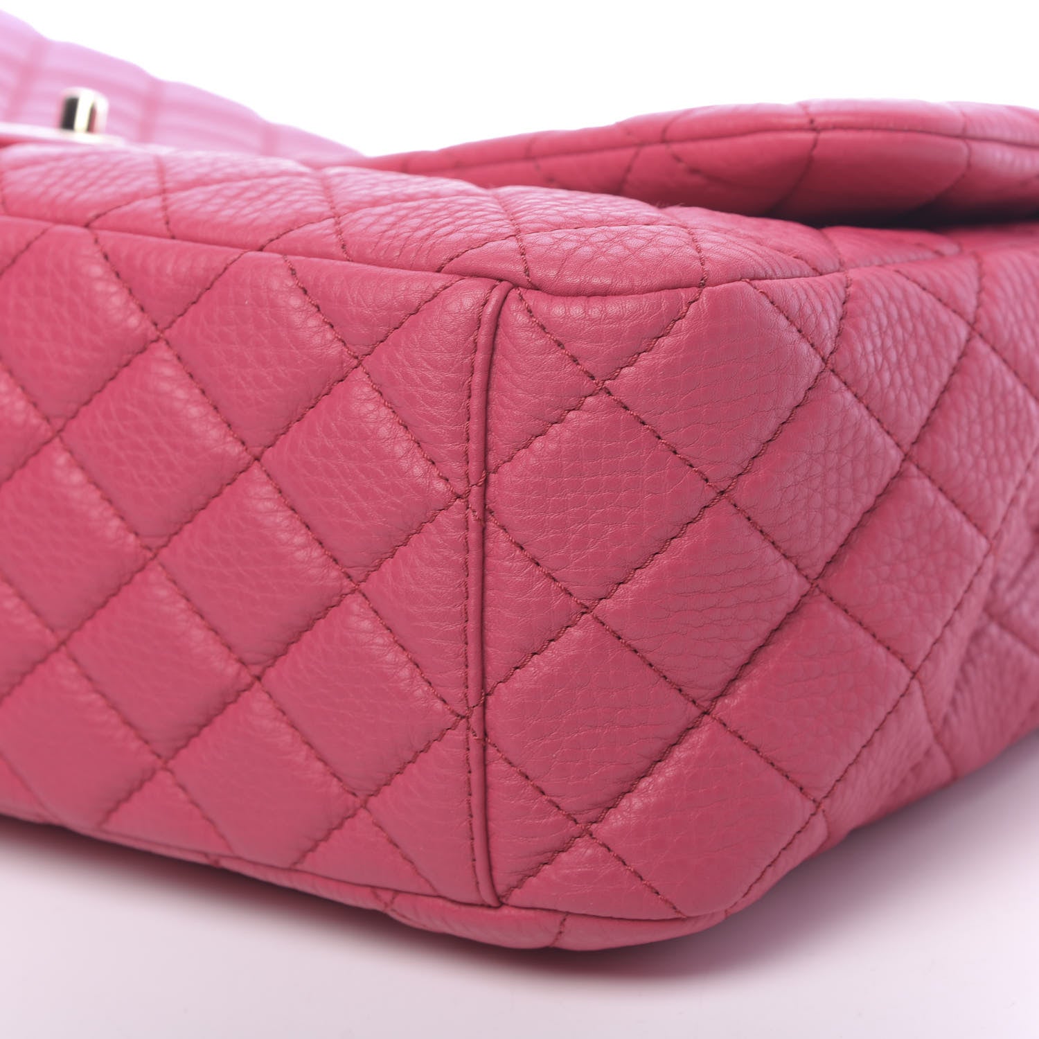 Chanel Calfskin Quilted Small XXL Travel Flap Bag Dark Pink 9 of 11