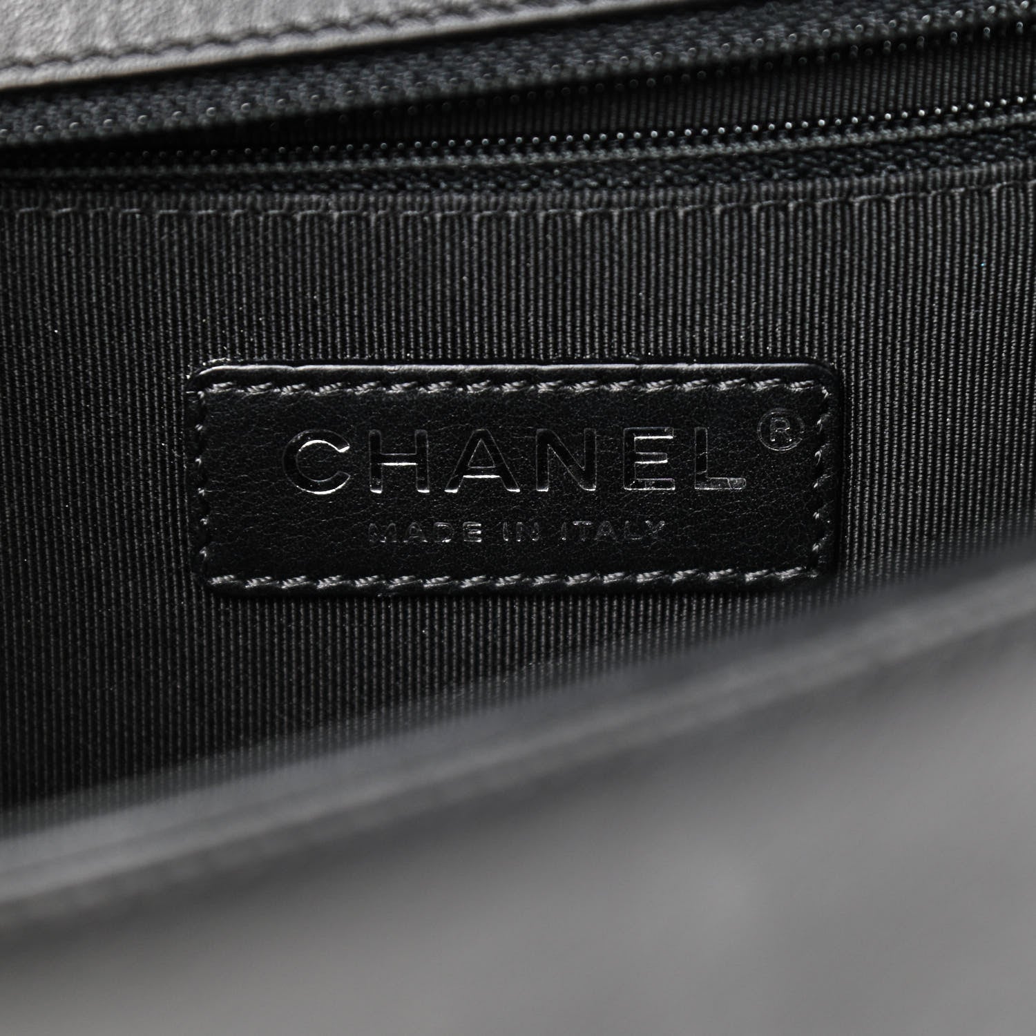 Chanel Lambskin Chevron Quilted Medium Boy Flap Black 8 of 10