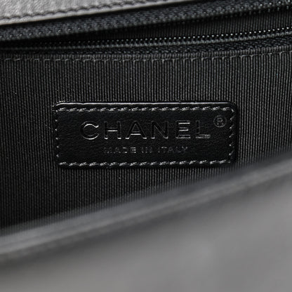 Chanel Lambskin Chevron Quilted Medium Boy Flap Black 8 of 10