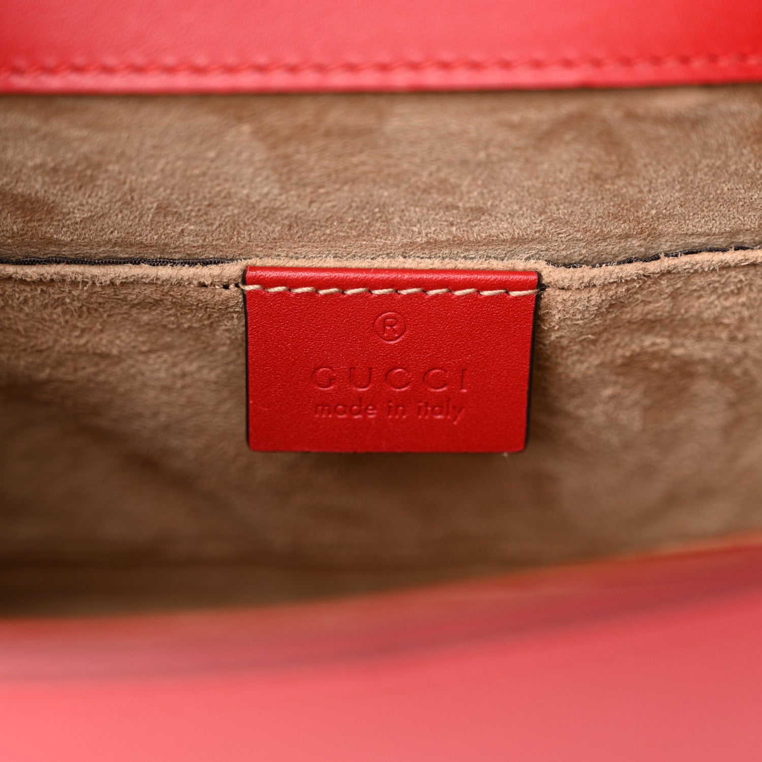 Gucci Calfskin Mini Sylvie Top Handle Bag Hibiscus Red 6 of 14