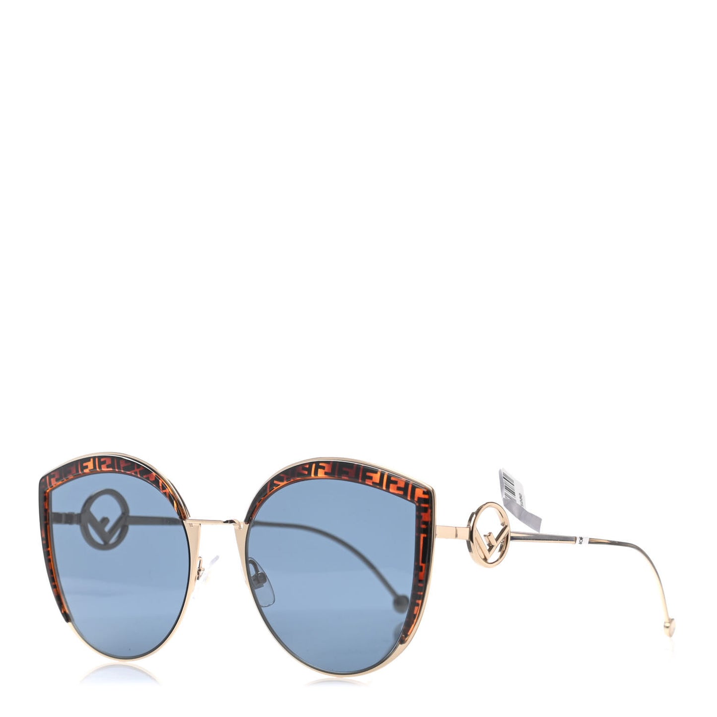 Metal Acetate F is Fendi FF Cat Eye Sunglasses FF 0290/S Blue Havana