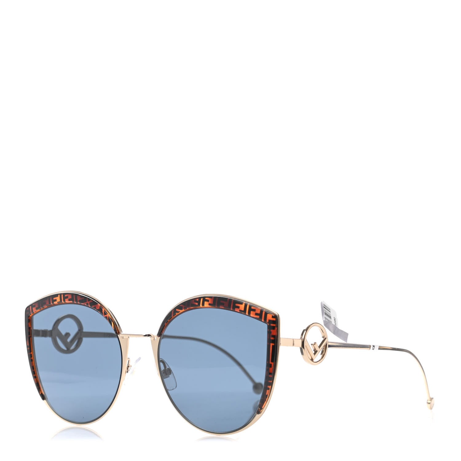Fendi Metal Acetate F is Fendi FF Cat Eye Sunglasses FF 0290/S Blue Havana 1 of 4
