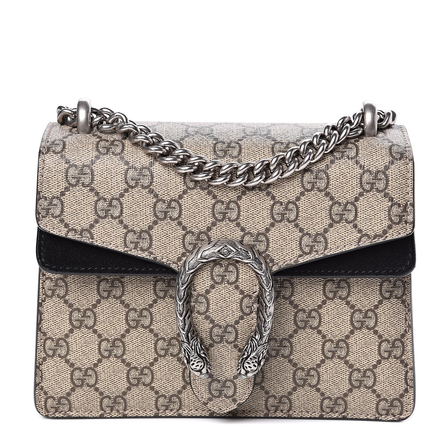 Gucci GG Supreme Monogram Mini Dionysus Shoulder Bag Black 1 of 12