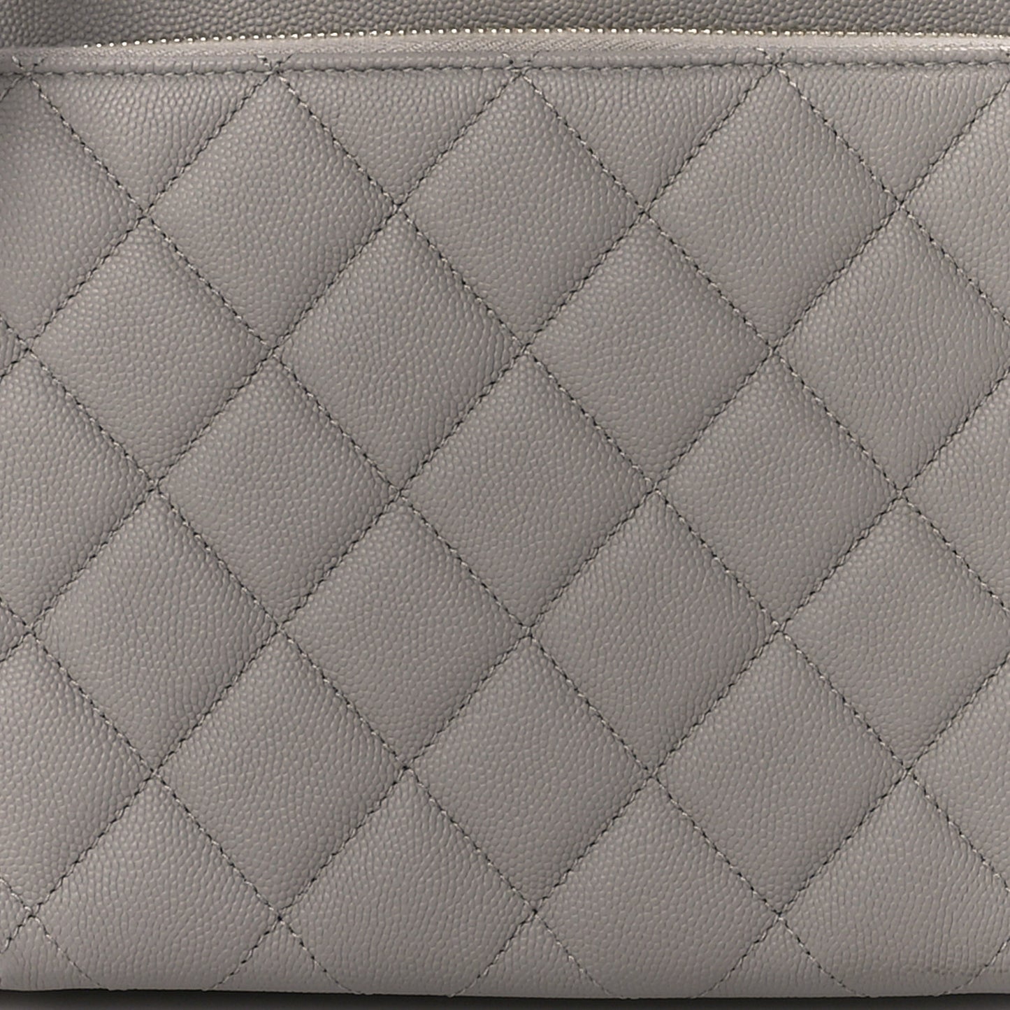 Caviar Quilted Small Business Affinity Shopping Bag Grey