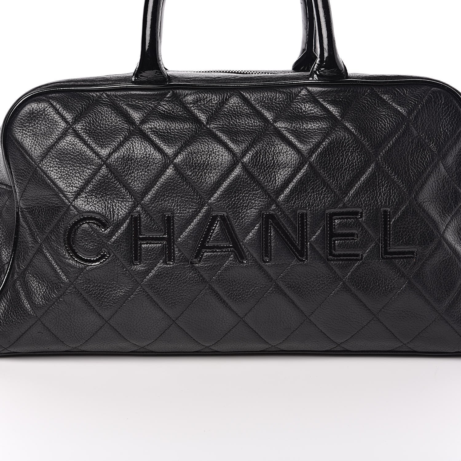 Chanel Caviar Patent Quilted Large Bowler Black 10 of 10