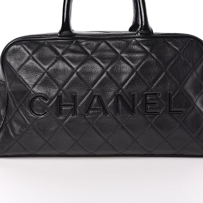 Chanel Caviar Patent Quilted Large Bowler Black 10 of 10