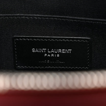 Saint Laurent Calfskin Matelasse Chevron Monogram Document Holder Rouge Legion 6 of 12