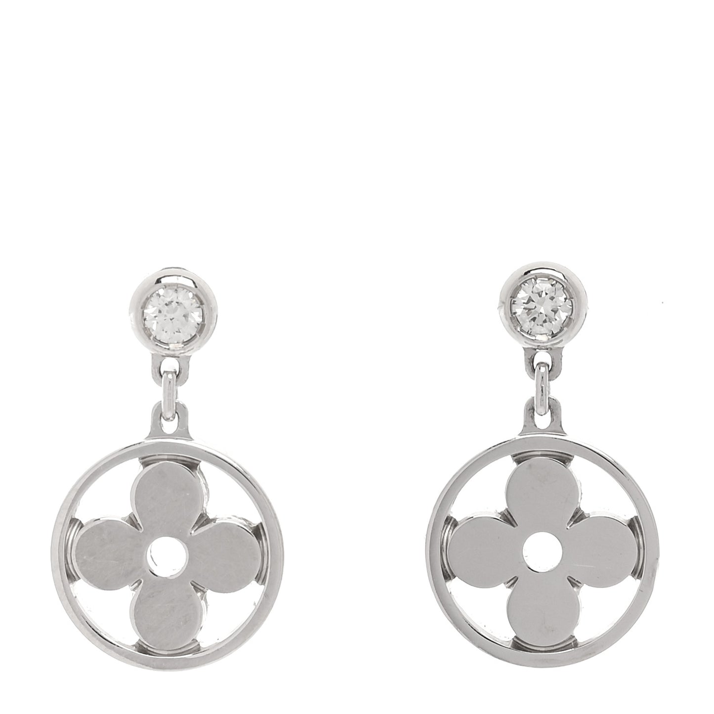 18K White Gold Diamond Idylle Blossom Stud Earrings